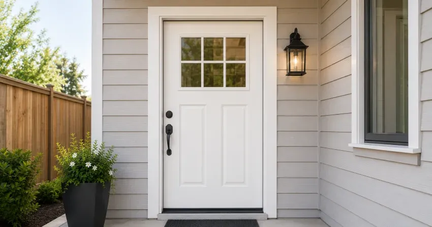 technician installing exterior door frame in Mono, Orangeville