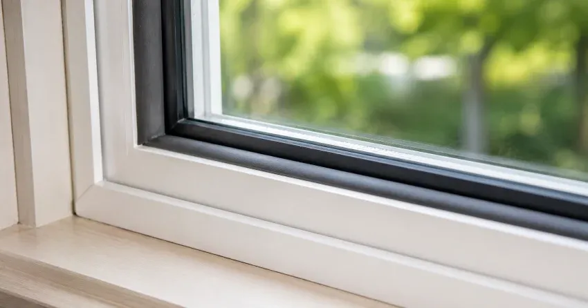 technician inspecting window weatherstripping for drafty window repair Mono, Orangeville